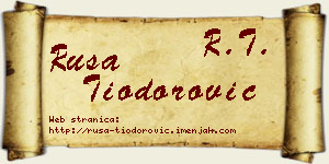 Rusa Tiodorović vizit kartica